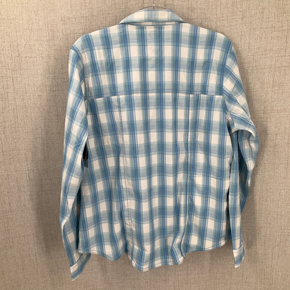 Dickies Cooling Utility Shirt Men L Blue White Polyester Temp-IQ UPF 40+ Outdoor - Picture 2 of 12